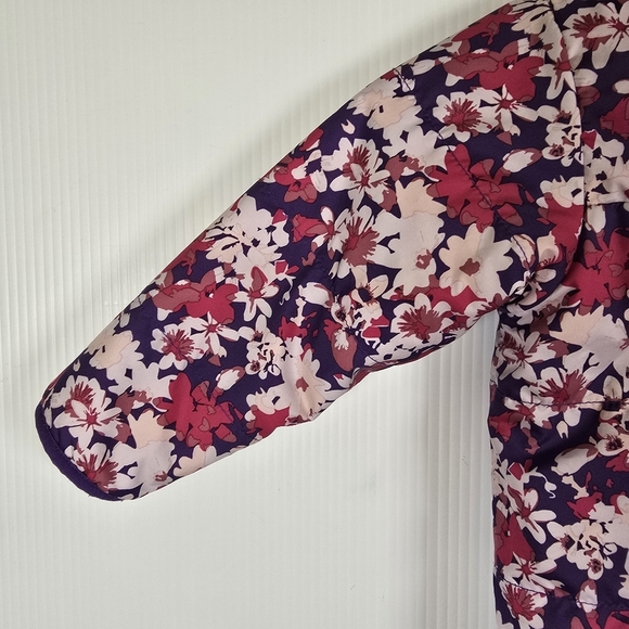 The North Face Kids Floral Soft Lining Zip Jacket Pink and Purple Size 6-12month - Picture 4 of 16